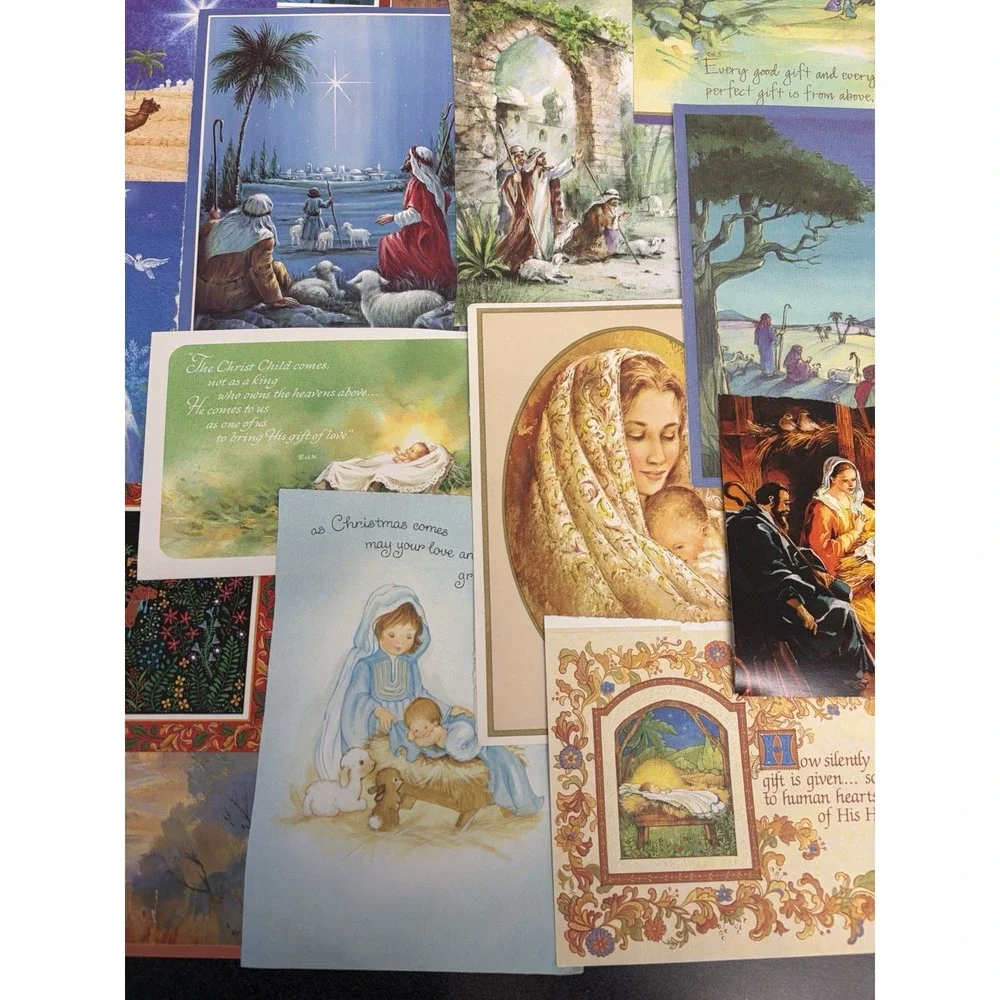 Vintage Christmas Cards Fronts ONLY for Scrapbooking Crafts Decoupage Lot of 50